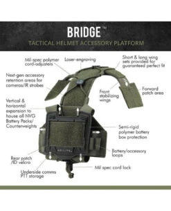 Bridge Tactical Helmet Accessory Platform Ranger Green -Outdoor Ausrüstung Verkaufs-Shop agilite gear bridge tactical helmet accessory platform ranger green 8260rng1sz 3