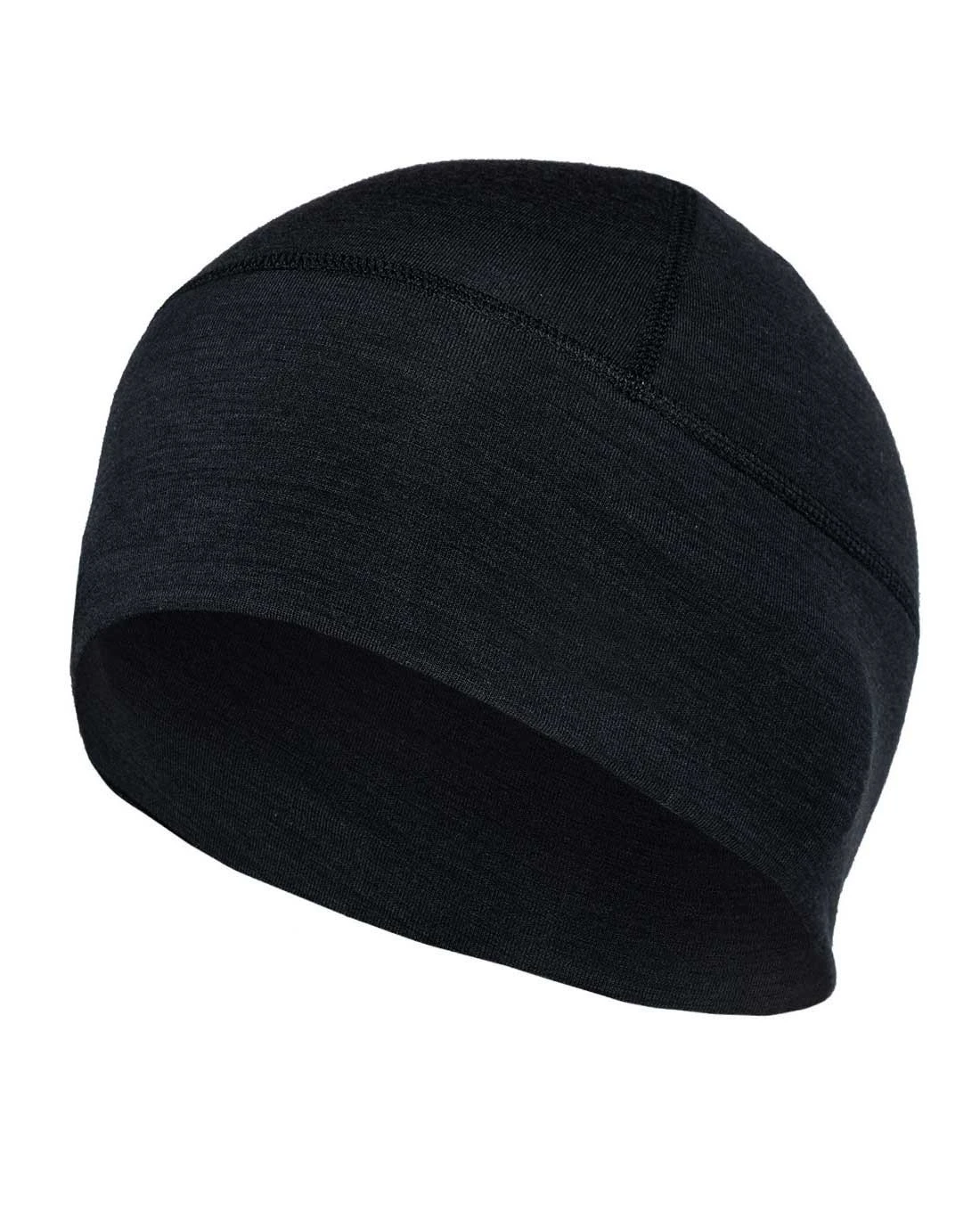 Merino Beanie Black Schwarz 2 Merino Beanie Black Schwarz – Bild 2